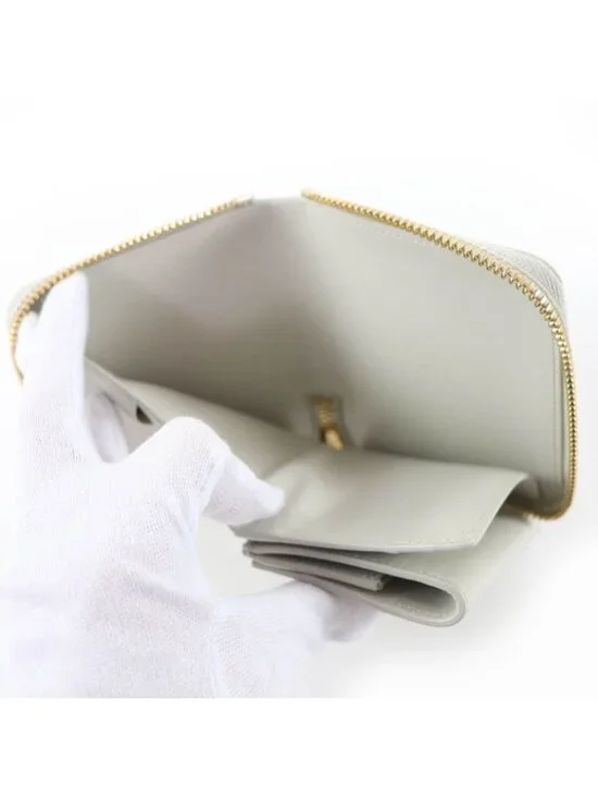 Celine Small Zip Wallet Essential Leather Compact Bifold - Picture 7 of 14